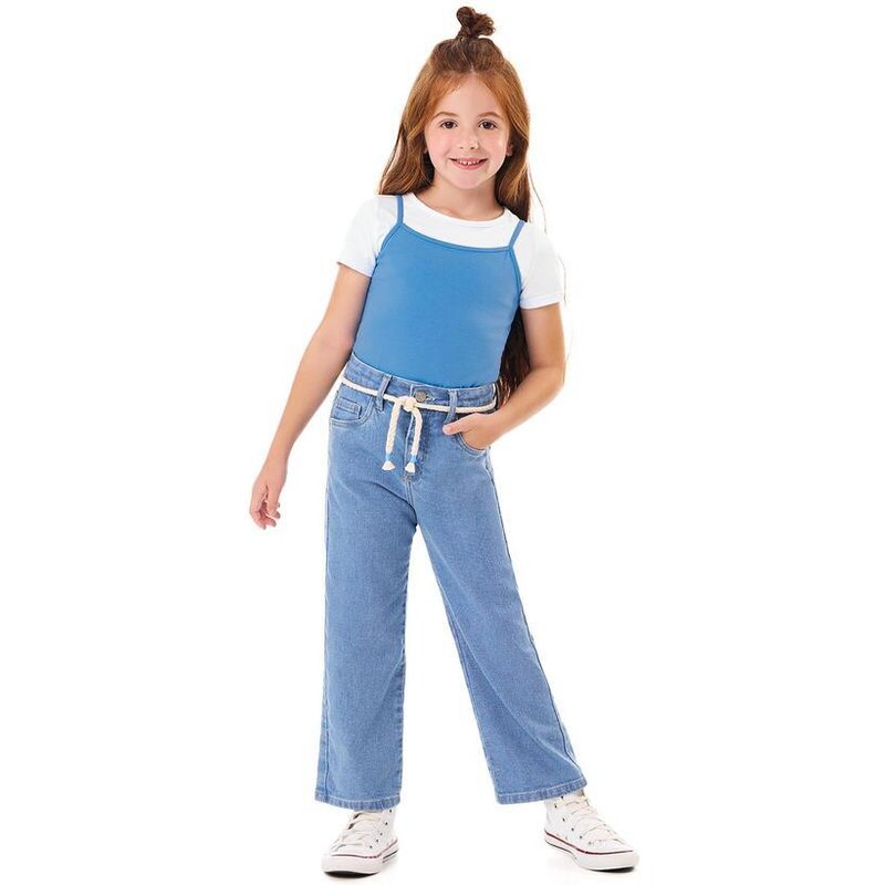 Malwee Kids Calça Jeans Menina Azul Claro