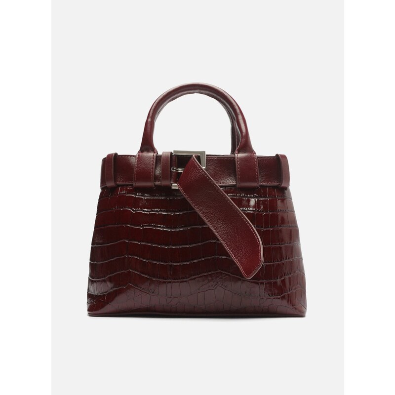 Bolsa Tote Vermelha Couro Croco M dia Fivela Arezzo GLAMI .br