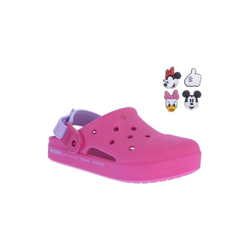 GRENDENE KIDS Babuche Infantil Disney Animation Mickey Amigos Pin Removível Pink - 23