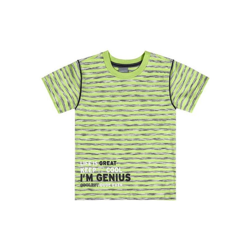 Quimby Camiseta I'M Genius Infantil Listrada Verde