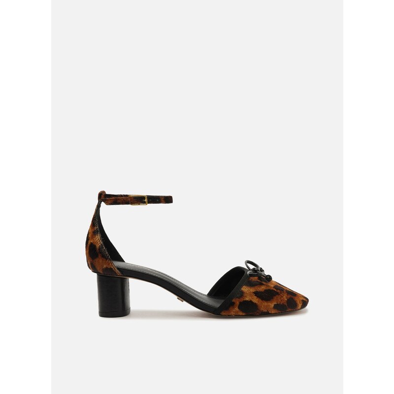 Scarpin Animal Print Salto Bloco Aberto Tachas Arezzo GLAMI .br