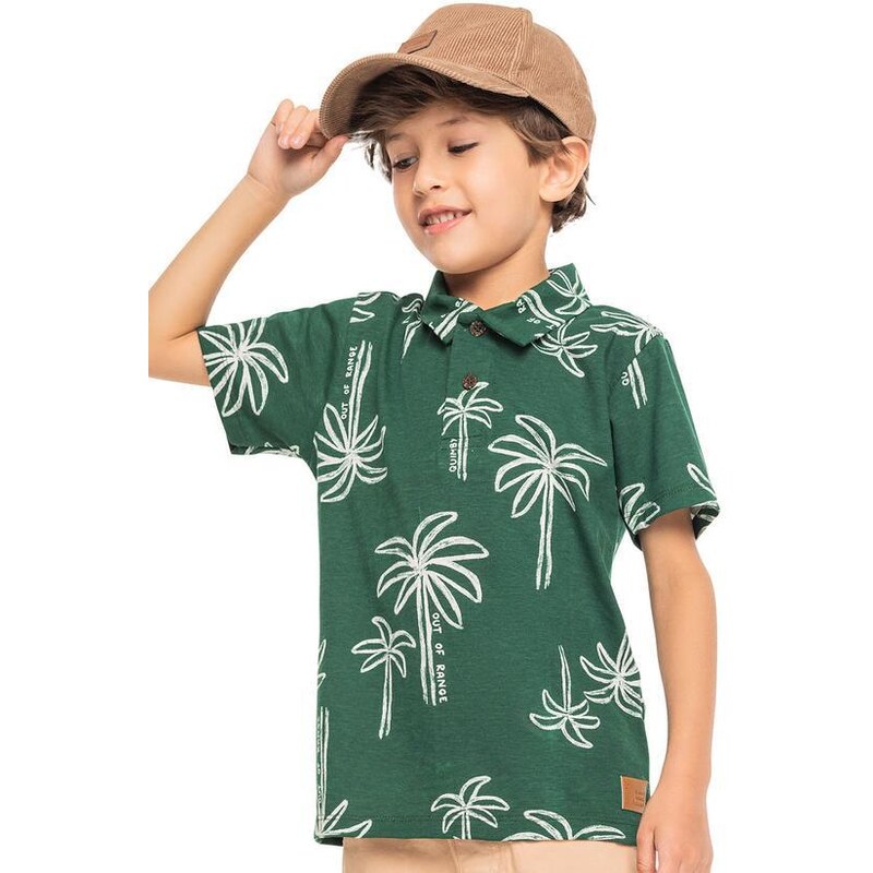 Quimby Polo Palm Paradise para Menino Verde