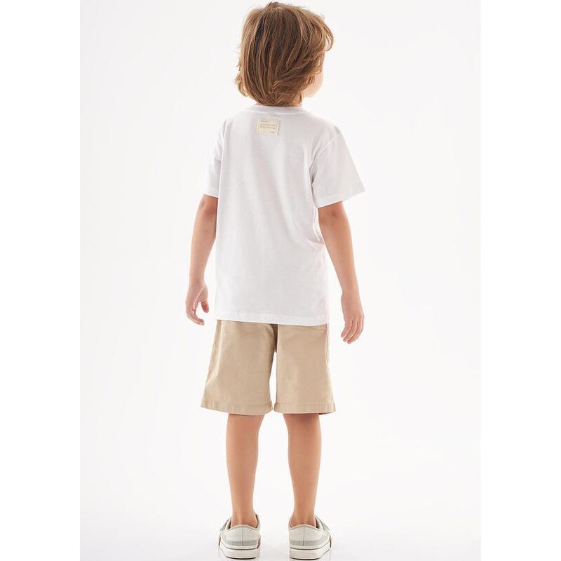 Up Baby Camiseta Jungle Vibes Infantil Branco