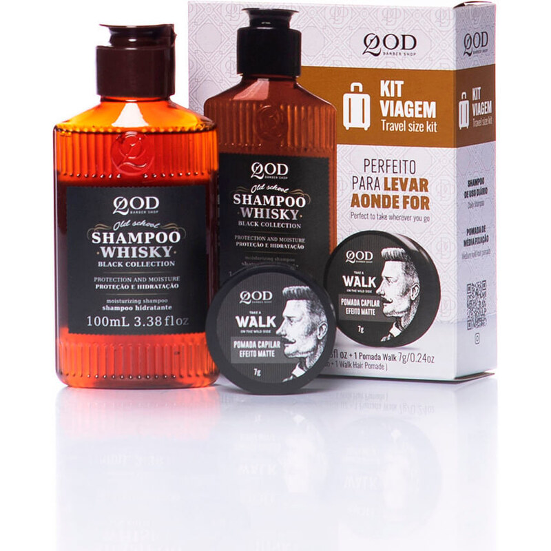 C&A kit qbs travel shampoo whisky 100ml e pomada walk 7g
