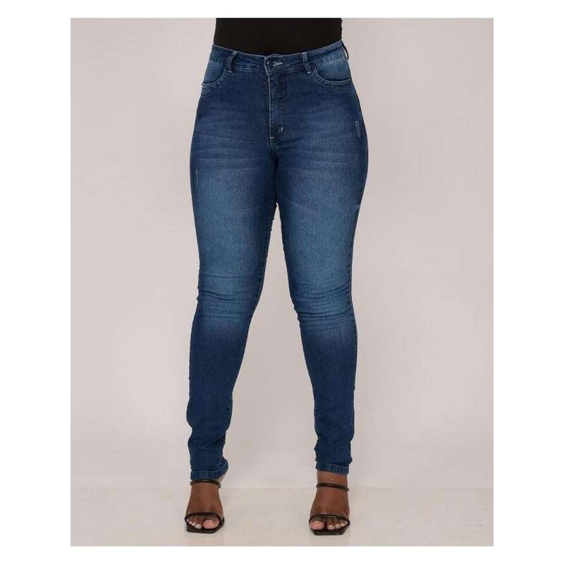 calça capri fatima feminina awe jeans azul - C&A