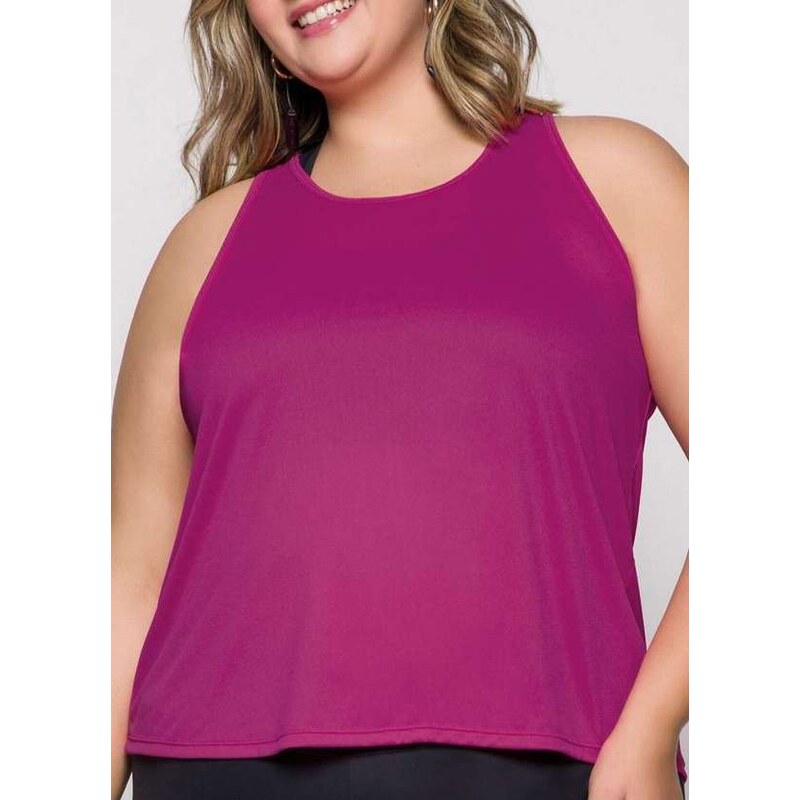 Camiseta Regata Feminina Selene 24945-001 Plus Size 822-Pink