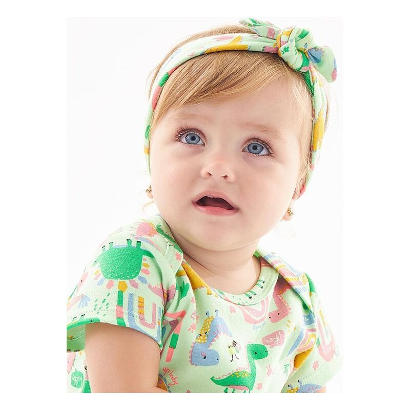 Up Baby Faixa Essentials para Bebê Menina Verde