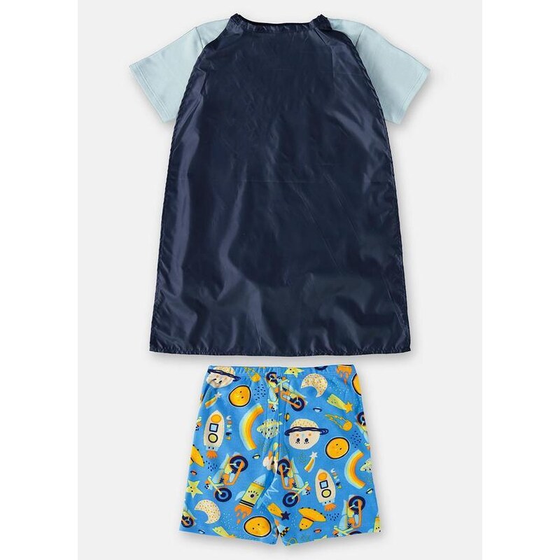 Up Baby Pijama Curto Dino Dreams Infantil Azul