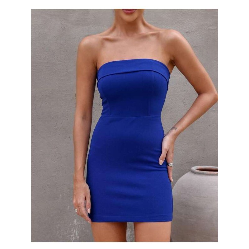 Vestido Dot Clothing Tubinho Tqc Azul Azul