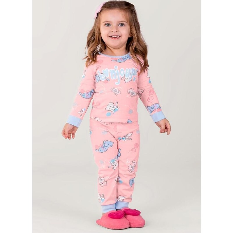 Brandili Pijama Infantil Menina Rosa