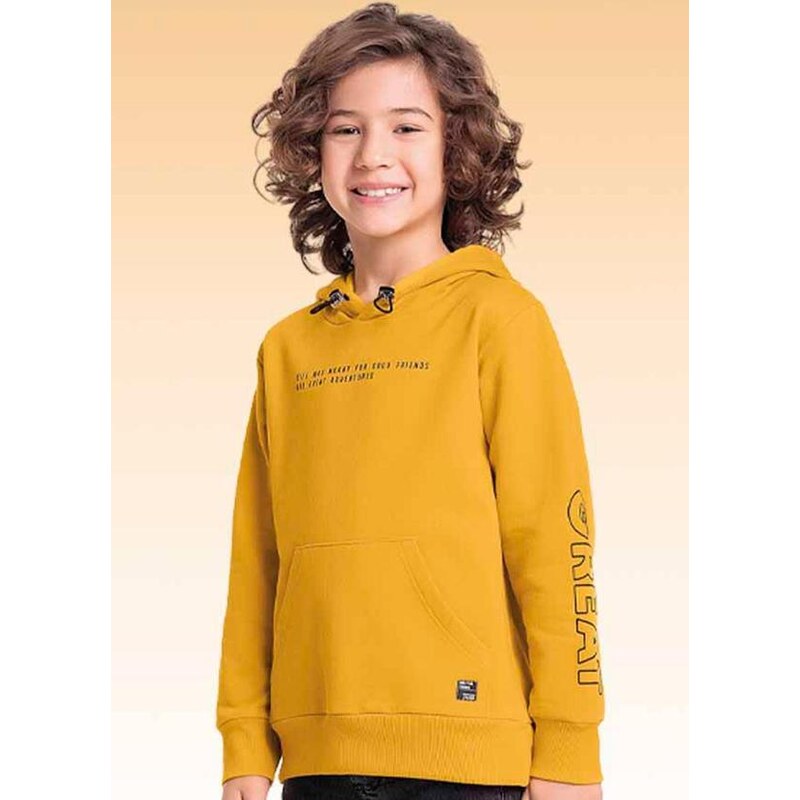 Fakini Kids Blusão com Capuz Amarelo