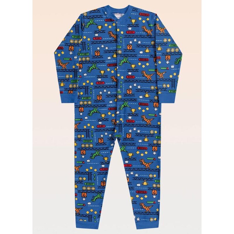 Fakini Kids Macacão de Pijama Azul