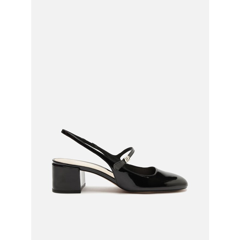 Sapato Boneca Preto Verniz Slingback Arezzo GLAMI .br