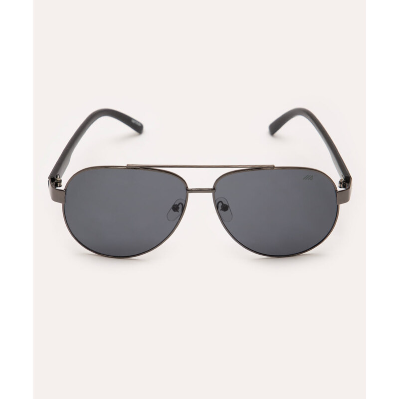 C&A óculos de sol aviador cinza