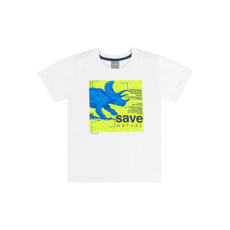 Quimby Camiseta Save The Nature Infantil Branco