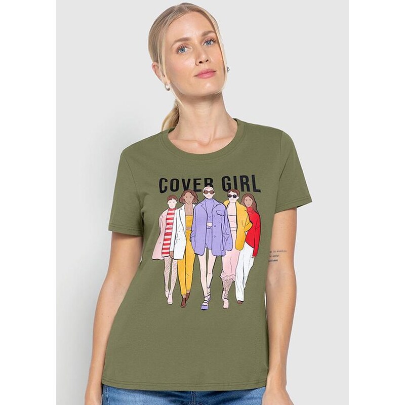 Enfim Camiseta Feminina Cover Girl Slim Verde
