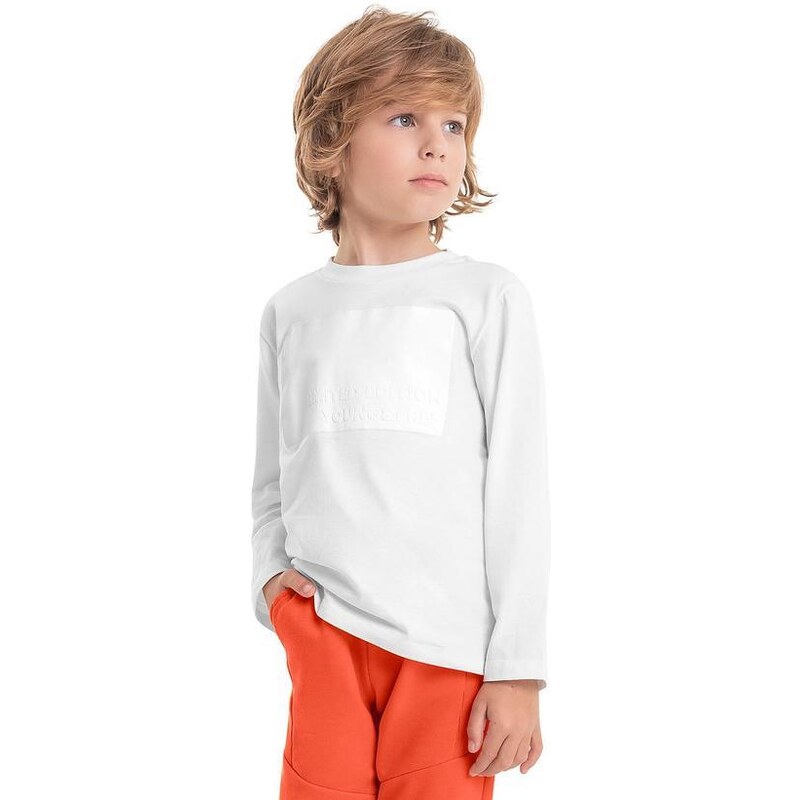 Quimby Camiseta Meia Malha Infantil Menino Branco
