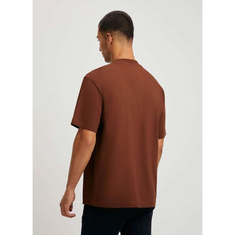 Hering Camiseta Masculina Relaxed Super Cotton Marrom