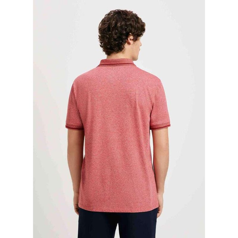 Hering Camisa Polo Basica Masculina em Malha Texturizada Vermelho