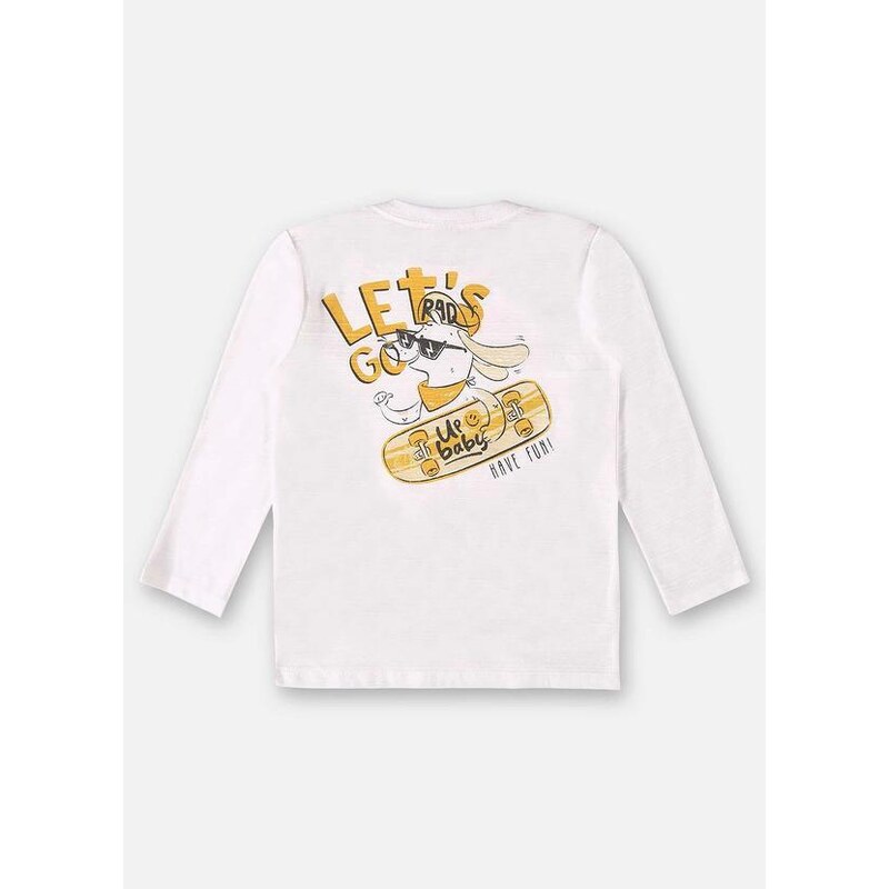 Up Baby Camiseta de Manga Longa para Menino Branco