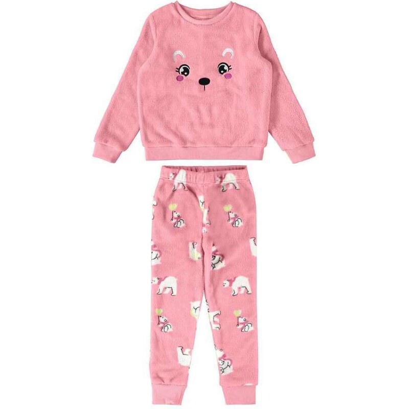 Pijama Infantil Menina Longo Malwee 1000115355 02183-Rosa