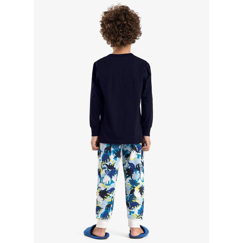 Rovi Kids Pijama Infantil Masculino Dino Azul
