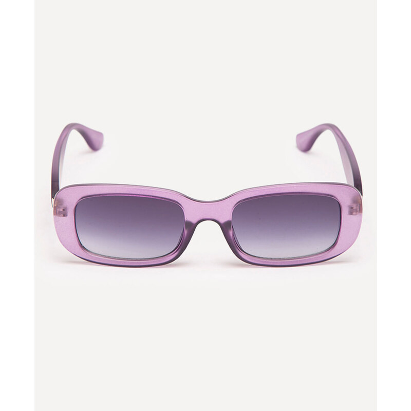 C&A óculos de sol quadrado clear lilás