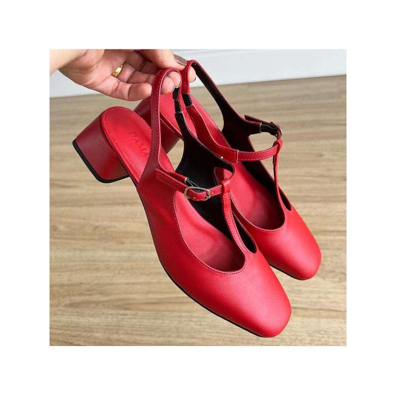 Damannu Shoes Sapato Boneca Lulu Vermelho Vermelho