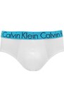 Cueca Calvin Klein Brief C11.03 BR00 Cyan Branca e Preta Pack 2UN