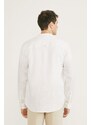 Camisa Foxton ML de Linho Relax - Branco - P