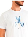 Camiseta Forum Masculina Watercolor Flower Branca
