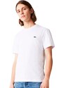 Camiseta Lacoste Masculina Sport Side Sash Logo Branca