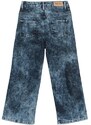 Carinhoso Calça Jeans Wide Leg Menina Cintura Alta Azul