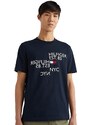 Camiseta Tommy Hilfiger Masculina Mirrored Graphic Tee Azul Marinho