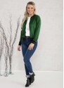 Moda Pop Jaqueta Bomber Verde e Preta