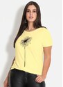 Bonprix T-Shirt com Estampa Dente de Leão Amarelo Candy