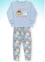 Fakini Kids Conjunto Pijama Casaco e Calça Azul