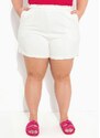 Marguerite Short Off White com Barra Italiana Plus Size
