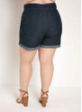 Marguerite Short Jeans com Botões nas Laterais Plus Size