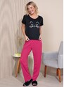 Alma Dolce Pijama com Estampa Pink e Preto