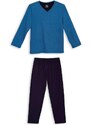 Pijama Masculino Longo Lupo 28011-001 2842-Azul-Marinho
