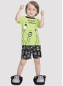 Alakazoo Pijama Infantil Menino Estampado Brilha no Escuro Verde