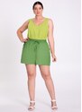Lunender Mais Mulher Blusa em Viscose com Detalhe Botões Verde