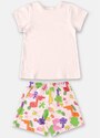 Up Baby Pijama Short e Blusa para Menina Rosa