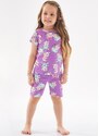 Up Baby Pijama Infantil de Verão para Menina Roxo