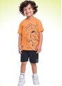 Fakini Kids Cj.Camiseta/Bermuda Laranja