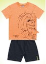 Fakini Kids Cj.Camiseta/Bermuda Laranja