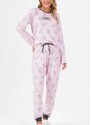 Pijama Feminino Longo Espaço Pijama 41088 Rosa