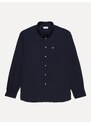 Camisa Lacoste Masculina Regular Fit Oxford Classic Azul Marinho