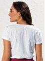 Moda Pop T-Shirt Branco em Malha